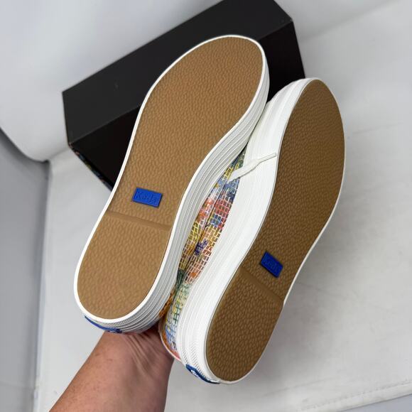 Keds x Rifle Paper Co. Triple Kick Mesh Margaux Floral Platform Sneakers Size 7M - Picture 8 of 13